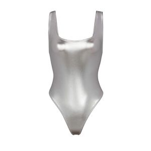 SKIMS METALLIC SWIM HIGH CUT ONE PIECE